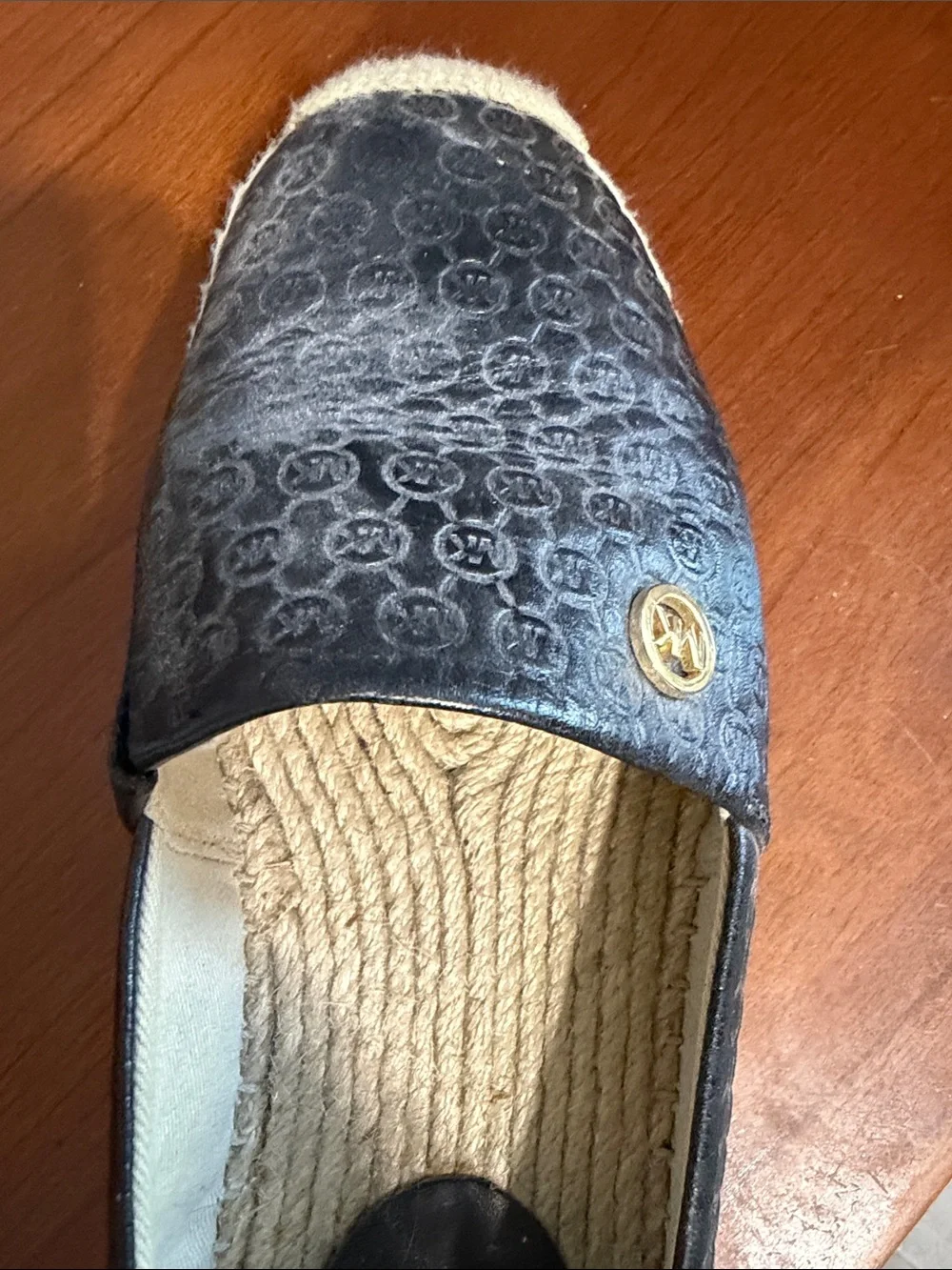 Michael Kors Women's Black Logo Espadrille Flats
